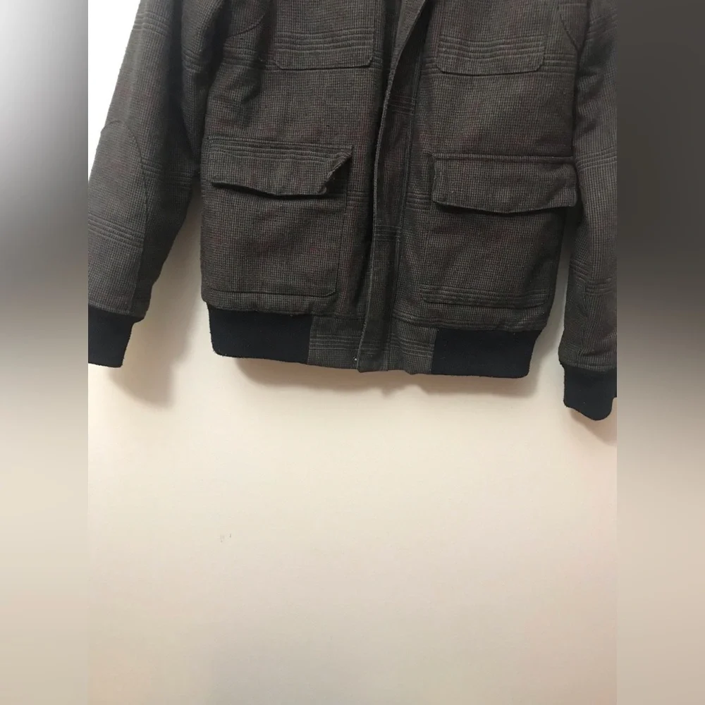 URBAN outfitters standard cloth mens wool blend plaid bomber jacket size S